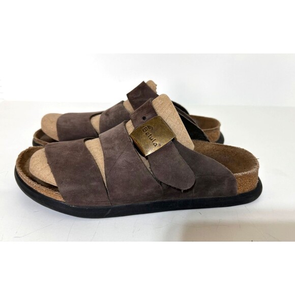 Birkenstock Betula Size 7- 7.5 Eva Basic Brown 3 Strap Sandals - Picture 4 of 13